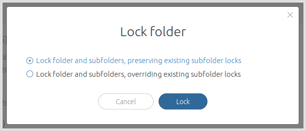 Lock folder to protect files