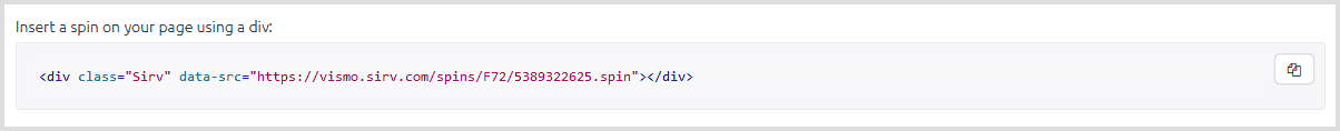 360 spin HTML code