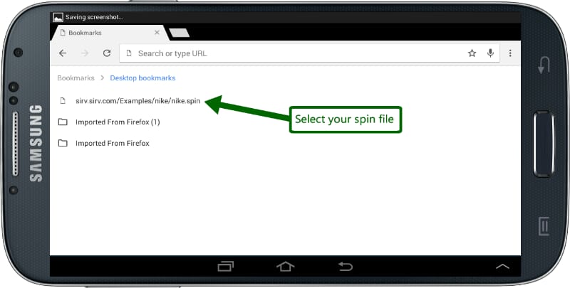Open the spin on Android