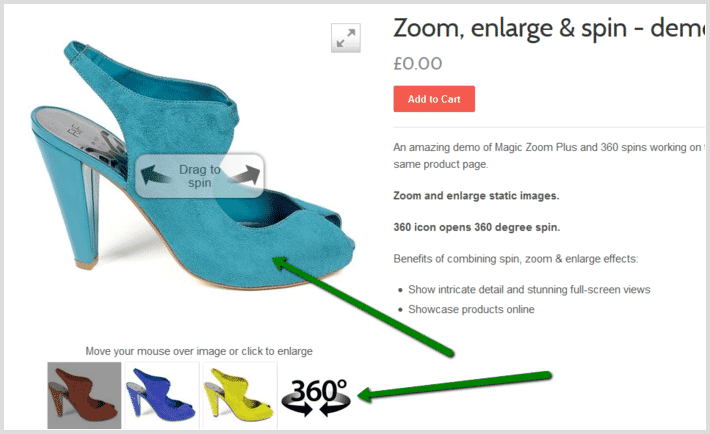 360 spin in Shopify