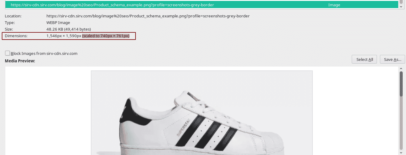 an example of an image scaled by the browser