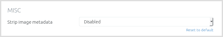 Disable automatic removal of meta data from images