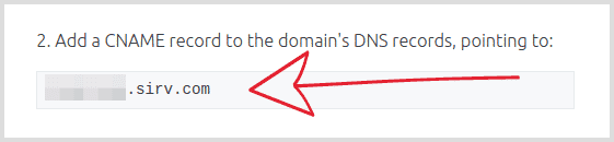 Copy your CNAME record