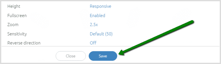 3D spin save button
