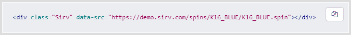 Sirv HTML spin code